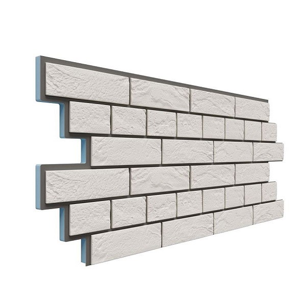 Фасадная термопанель Доломит Венецианский кирпич 20 мм Белый купить в Одинцово
