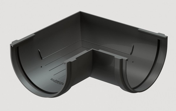 Угловой элемент 90˚ПВХ Docke STANDART серый купить в Одинцово