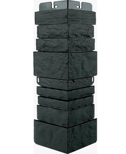 Угол наружный Альта-Профиль Скалистый камень ЭКО Графит купить в Одинцово