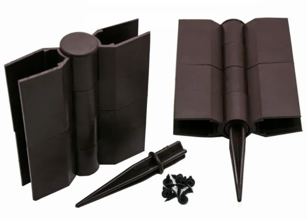 Угловой (стыковочный) шарнир для грядкок ДПК 150мм коричневый купить в Одинцово