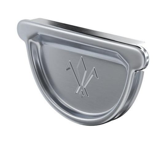 Водосток Aquasistem, Система 125x90 - Заглушка желоба универсальная оцинкованая d125мм купить в Одинцово