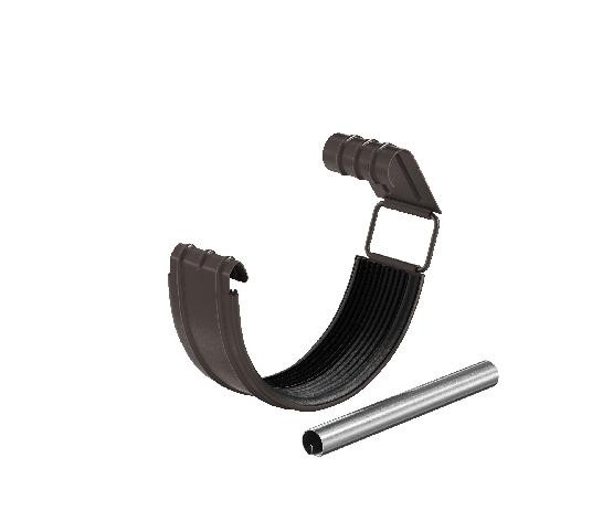 Водосток Aquasistem, система 125x90 - Соединитель желоба в комплекте RR 32 Тёмно-Коричневый купить в Одинцово