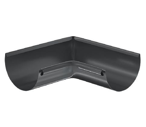 Водосток Aquasistem, система 125x90 - Угол желоба, внутренний 90° RAL 7024 Тёмно-серый купить в Одинцово