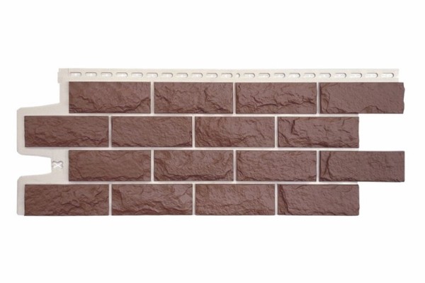 Фасадные панели Grand Line Колотый Камень Корица, Шов белый купить в Одинцово