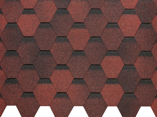 Гибкая черепица EURASIA Docke, Коллекция ШЕСТИГРАННИК Красный купить в Одинцово