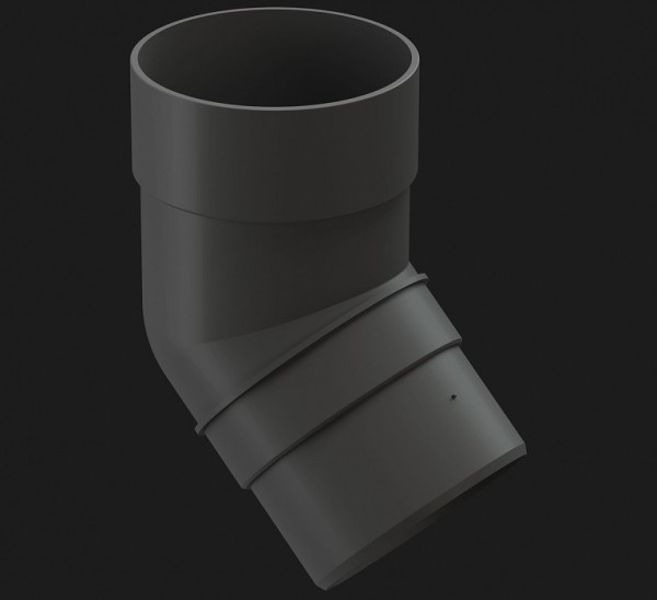 Колено 45˚ Docke Premium ПВХ - Графит купить в Одинцово