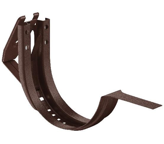 Водосток Aquasistem, Система 150/100 - Крюк крепления желоба короткий регулируемый RAL 8017 Коричневый matt купить в Одинцово