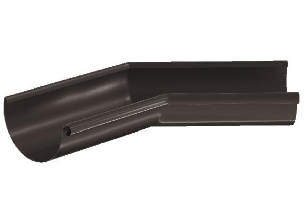 Водосток Aquasistem, система 125x90 - Угол желоба,внутренний 135° RR 32 Тёмно-Коричневый купить в Одинцово