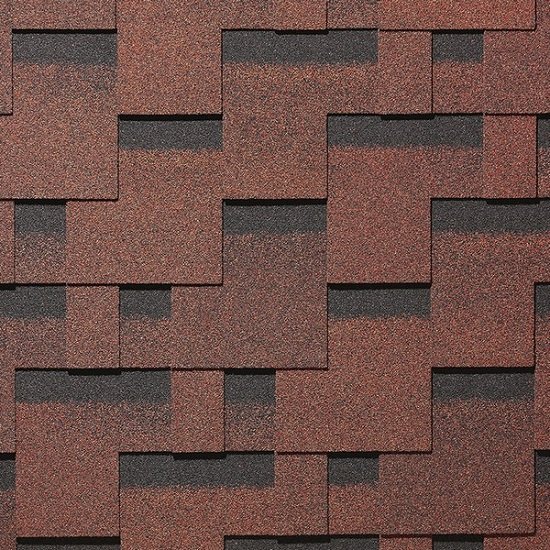 Гибкая черепица Docke, коллекция Тетрис – Красный купить в Одинцово