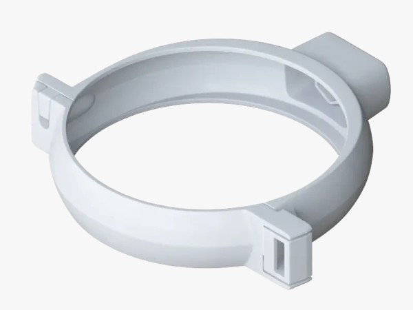 Водосток Альта-Профиль ПВХ – Хомут трубы (белый) купить в Одинцово