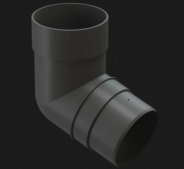 Колено 72˚ Docke Premium ПВХ - Графит купить в Одинцово