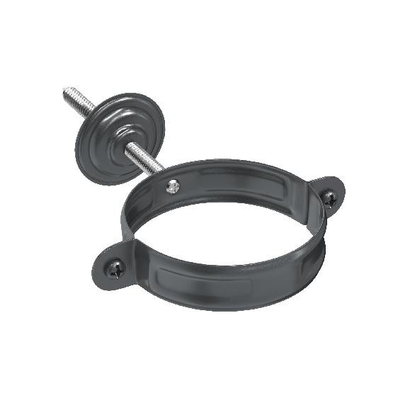 Водосток Aquasistem, система 125x90 - Комплект крепления трубы RAL 7024 Тёмно-серый купить в Одинцово