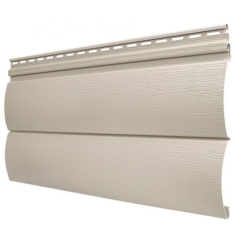 Виниловый сайдинг Tecos - Оцилиндрованный брус двойной (под бревно), Бежевый купить в Одинцово