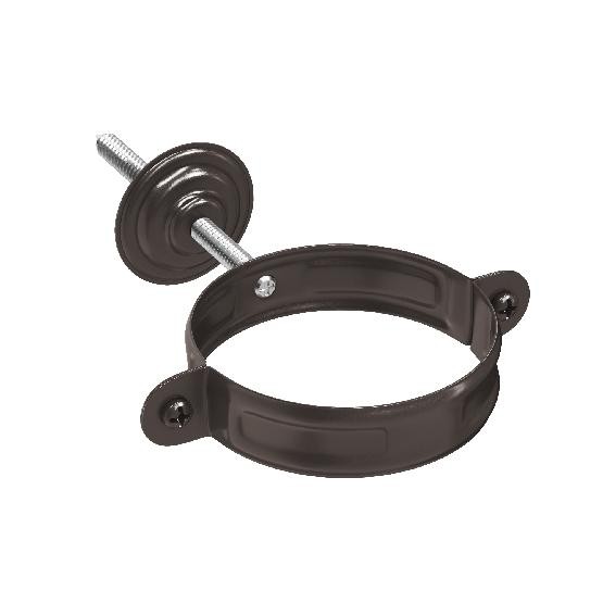 Водосток Aquasistem, система 125x90 - Комплект крепления трубы RR 32 Тёмно-Коричневый купить в Одинцово