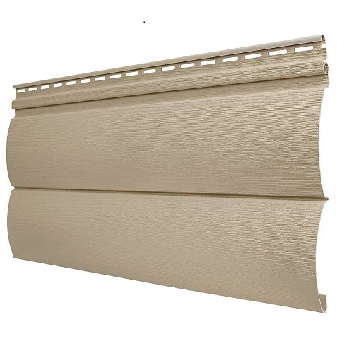 Виниловый сайдинг Tecos - Оцилиндрованный брус двойной (под бревно), Кофе с молоком купить в Одинцово