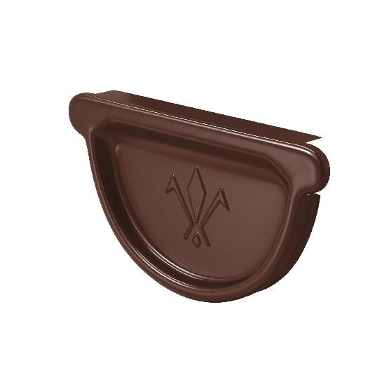 Водосток Aquasistem, система 150/100 - Заглушка универсальная с резиновым уплотнителем RAL 8017 Коричневый купить в Одинцово
