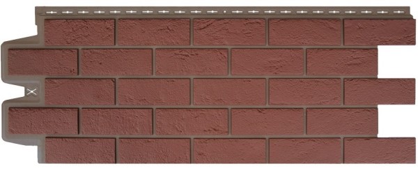 Фасадная панель Grand Line Состаренный кирпич Элит корица (махагон), ШОВ темно-бежевый купить в Одинцово