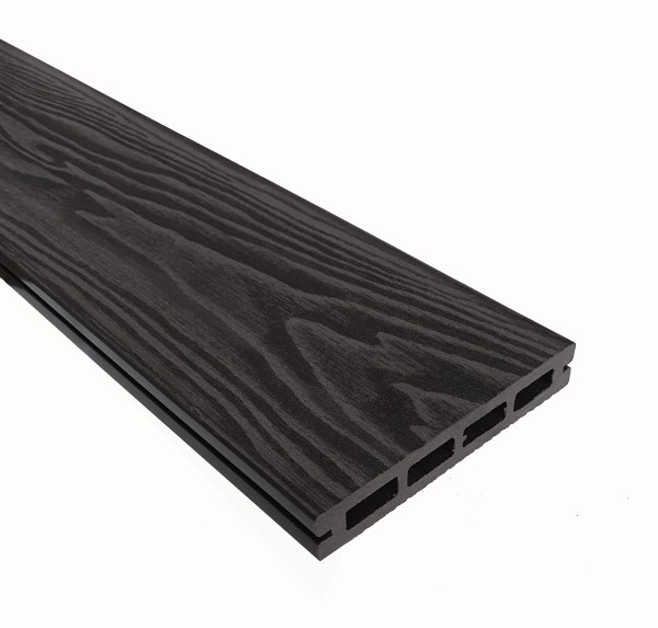 Террасная доска из ДПК Terrapol Смарт 3D Пустотелая с пазом Черное дерево купить в Одинцово