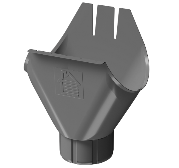 Воронка желоба D125 Döcke STAL PREMIUM Графит, (RAL 7024) купить в Одинцово