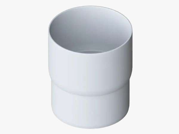 Водосток Альта-Профиль ПВХ – Муфта трубы водосточная (белый) купить в Одинцово