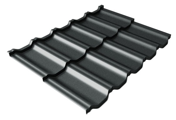 Металлочерепица модульная Квинта Uno Grand Line c 3D резом 0,5 Atlas RAL 7016 антрацитово-серый купить в Одинцово