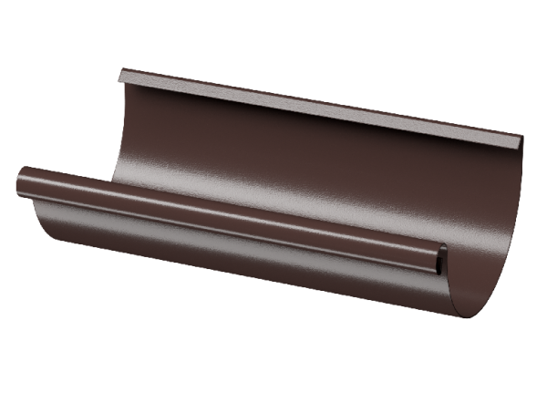 Желоб полукруглый D125 3 м Döcke STAL PREMIUM Шоколад, (RAL 8019) купить в Одинцово