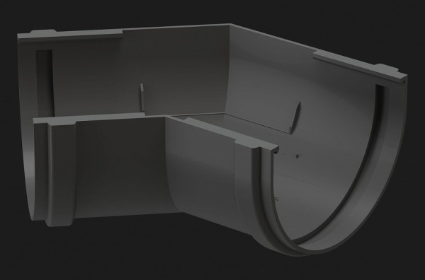 Угол желоба универсал 135˚ Docke Premium ПВХ - Графит купить в Одинцово