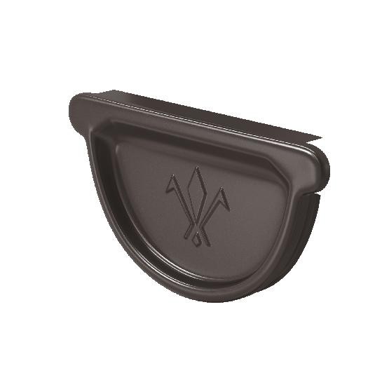 Водосток Aquasistem, система 150/100 - Заглушка универсальная с резиновым уплотнителем RR 32 Тёмно-Коричневый купить в Одинцово