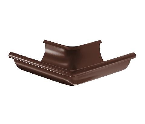 Водосток Aquasistem, система 150/100 - Угол желоба, наружный 90° RAL 8017 Коричневый купить в Одинцово