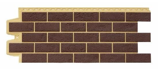 Фасадная панель Grand Line Состаренный кирпич Элит каштан, ШОВ песочный купить в Одинцово