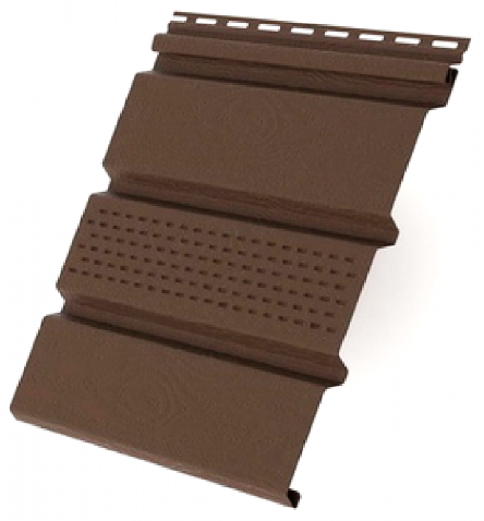 Софит с центральной перфорацией, коричневый купить в Одинцово