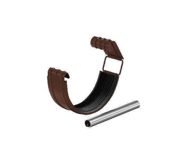 Водосток Aquasistem, система 125x90 - Соединитель желоба с резиновым уплотнителем RAL 8017 Коричневый купить в Одинцово