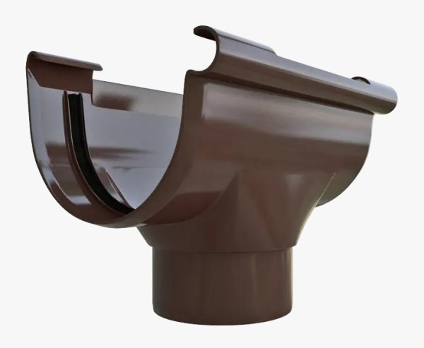 Водосток Альта-Профиль ПВХ – Воронка водосточная (коричневый) купить в Одинцово