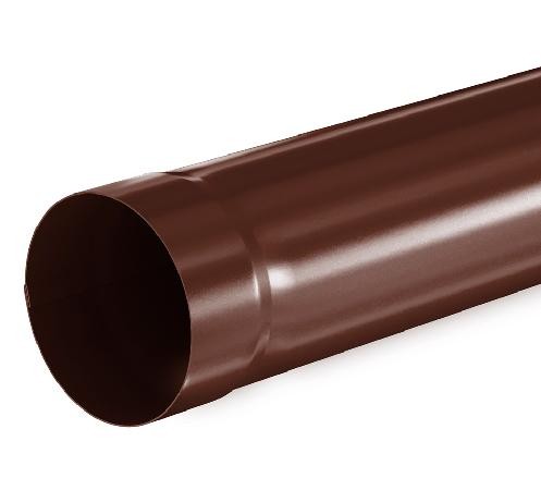 Водосток Aquasistem, система 125x90 - Труба водосточная 1.00м RAL 8017 Коричневый купить в Одинцово