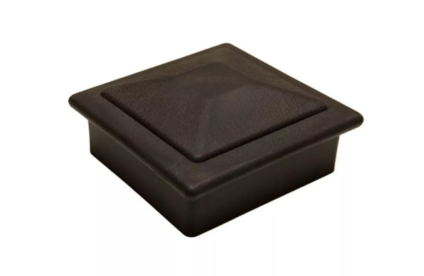 Крышка верхняя фигурная ПВХ для столба Deckart 100х100 Графит купить в Одинцово