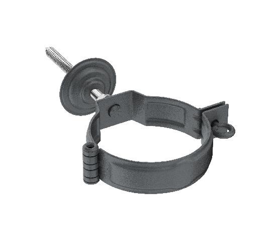 Водосток Aquasistem, Система 125/90 - Декоративный хомут c метизом в сборе RR 23 Маренго matt купить в Одинцово