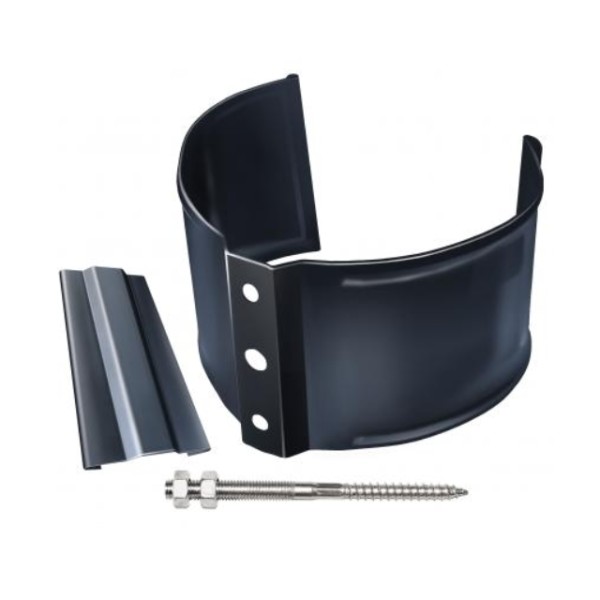 Водосток Grand Line 125x90 – Хомут трубы (на кирпич) RAL 7024 купить в Одинцово