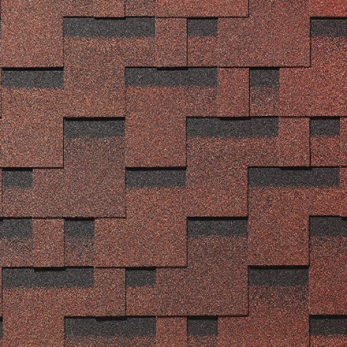 Гибкая черепица PIE EUROPA Docke, коллекция Матрица Красный купить в Одинцово