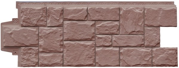 Фасадная панель Grand Line Крупный Камень Элит Миндаль купить в Одинцово