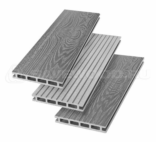 Террасная доска из ДПК SW Carpinus (T) — двухсторонняя пепельный купить в Одинцово