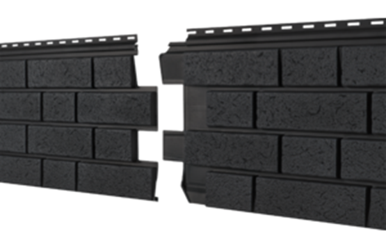 Фасадная панель Ю-пласт Стоун Хаус S-Lock Клинкер Нордик Графитовый купить в Одинцово