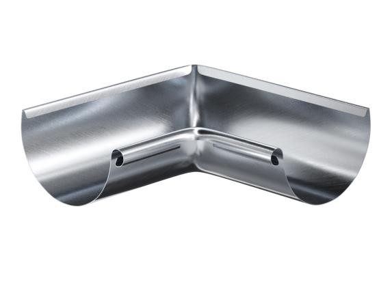 Водосток Aquasistem, Система 150/100 - Угол желоба внутренний оцинковка 90° купить в Одинцово