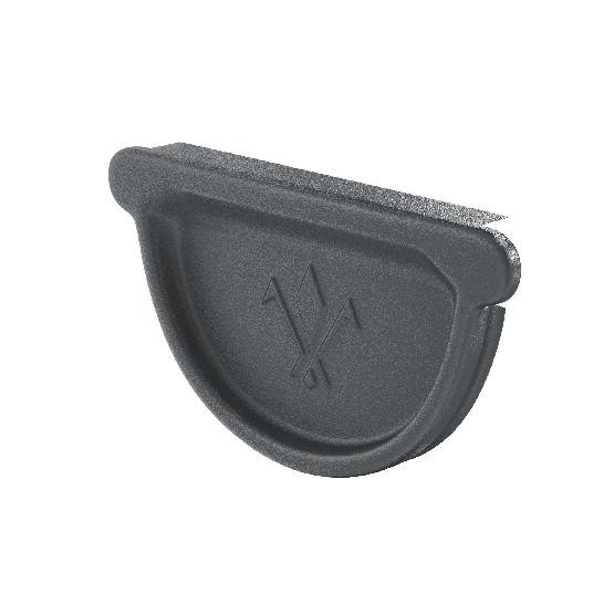 Водосток Aquasistem, Система 125/90 - Заглушка желоба универсальная с резиновым уплотнителем RR 23 Маренго matt купить в Одинцово