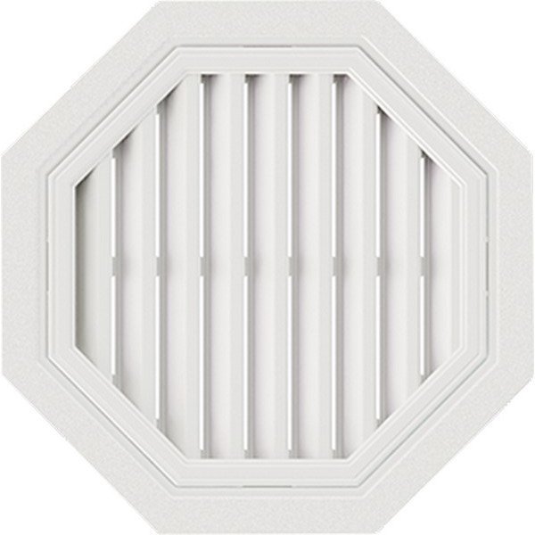Восьмиугольная фронтонная вентиляционная решётка, Белая купить в Одинцово