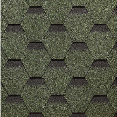 Гибкая черепица PIE EUROPA Docke, коллекция Карат Зелёный