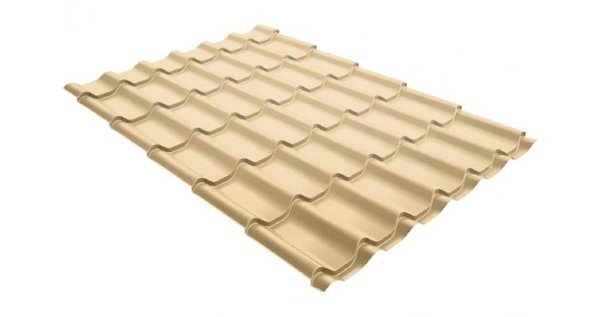 Металлочерепица классик 0,45 PE RAL 1014 слоновая кость купить в Одинцово