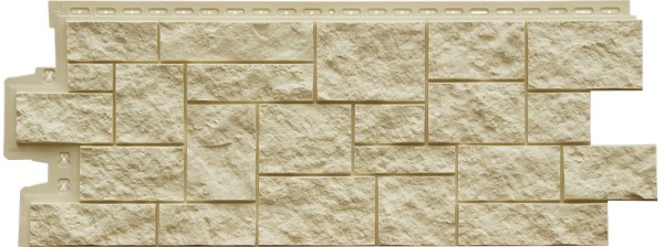 Фасадная панель Grand Line Дикий камень Стандарт бежевый купить в Одинцово