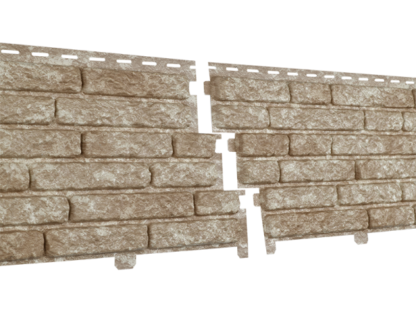 Фасадная панель Ю-пласт Стоун Хаус Кварцит Светло-бежевый купить в Одинцово