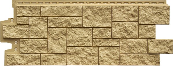 Фасадная панель Grand Line Дикий камень Стандарт песочный купить в Одинцово