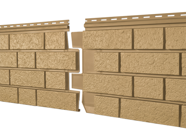 Фасадная панель Ю-пласт Стоун Хаус S-Lock Клинкер горчичный купить в Одинцово